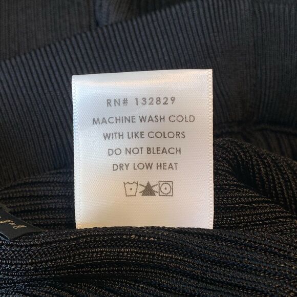 Michael Costello x Revolve Elizabeth Pants XS Black Rib Knit Flare Slit - Picture 7 of 7